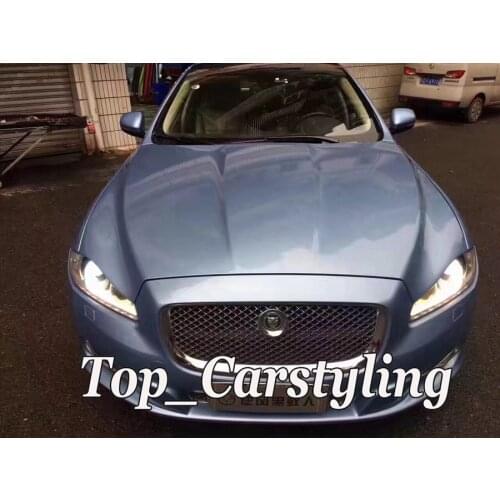 Frosty Lig Blue Glossy Metallic Vinyl Car Wrap Styling With Air Free Whole car Covering foil PROTWRAPS size .52x20m/Roll 5x67ft