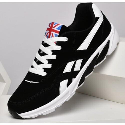 Sneakers Men Running Shoes PU Suede leather Outdoor walking High Quality Outdoor Light Breathable Sport Athletic Men Shoes Male