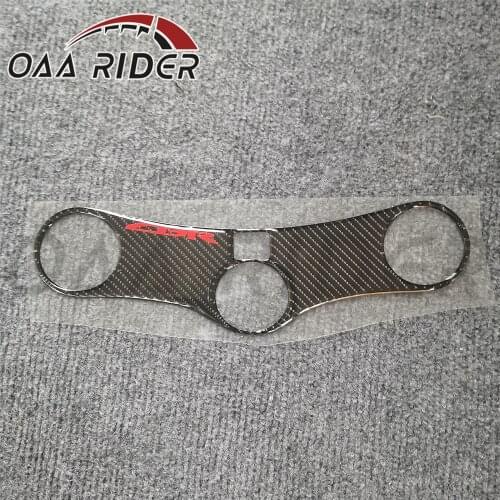 For Honda CBR600RR CBR 600RR F5 2005 2006 Sticker Triple Tree Top End Front Upper Clamp Yoke Carbon Fiber Motorcycle Decal Pad