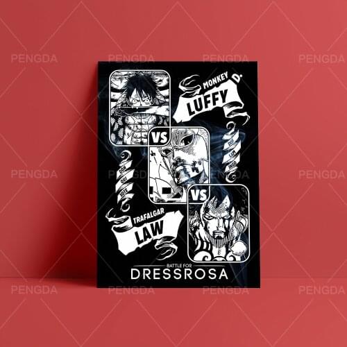 Wall Art Modular Monkey D Luffy Canvas Home Decor One Piece Pictures HD Anime Character Printed Painting For Living Room Framed