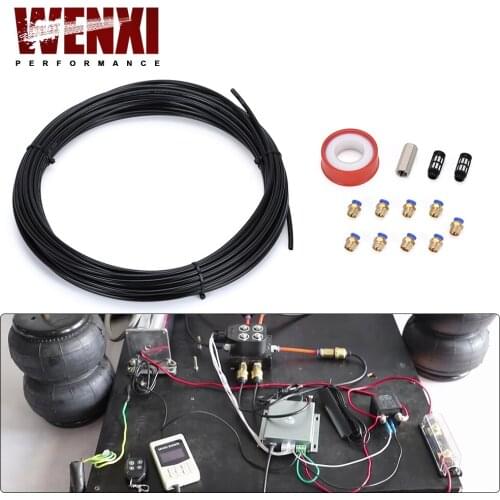 1/4" 20M Air Line Nylon Brake Hose Air Tube Push-in Connector Air Fittings PTFE Tape Check Valve Muffler Air Ride Suspension