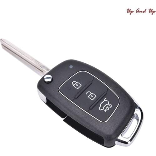 New For Hyundai ix45 Santa Car Key Shell Replacement Flip Folding Remote Key Case Blank Cover 3 Buttons