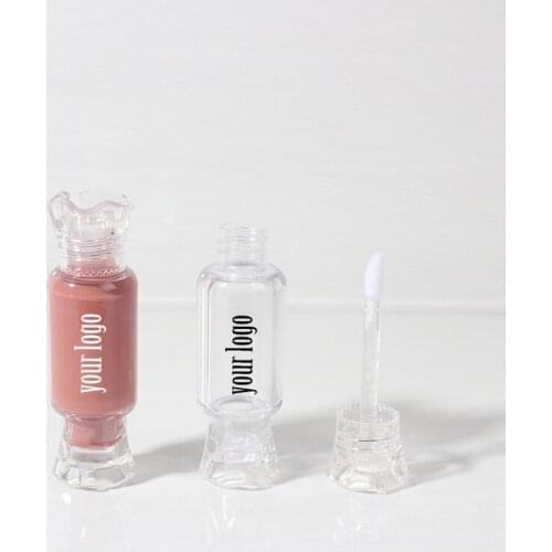 Wholesale Transparent Sweet/Candy Shaped Lipgloss Packaging 5ml Private Label Empty Lip Gloss Tube with Wands liquid Lipstick