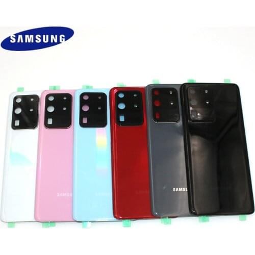 Original Samsung Galaxy S20/S20+/S20 Plus/S20 Ultra Battery Back Cover Door Rear Housing Case Camera Glass Lens Frame & Adhesive