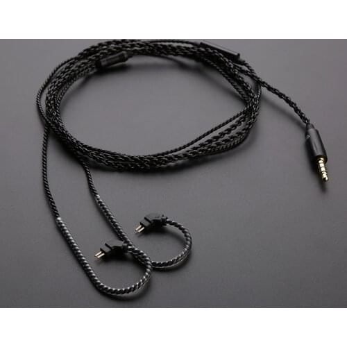 TRN Original Earphone Cable Black Wire Microphone Optional For TRN V90 V80 V10 V20 V30 VX BA5 IM1 H2