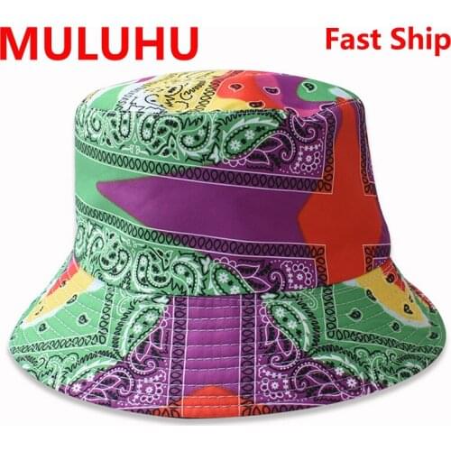 Kapelusz Bucket Hip Hop Men Women Cotton Double-Sided Cap Summer Panama Fashion Fold Sun Fishing Fisherman Hats Chapeau Femme