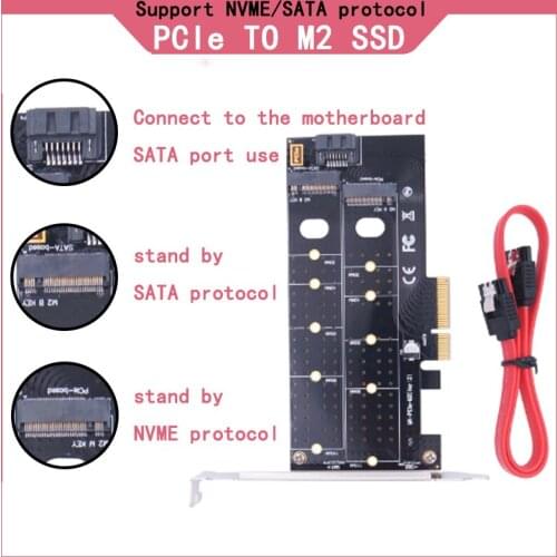 PCIE to M. 2NVME_SSD_NGFF adapter card 110MMM_KEY plus B_KEY dual-protocol extension card