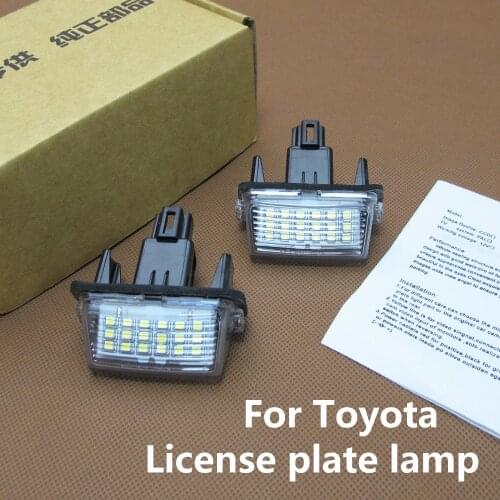 Car License Number Plate Lamp For Toyota Yaris Echo Vios Corolla Camry Alphard Auris Wish Sienna HiAce RAV4 For SCION XB XD