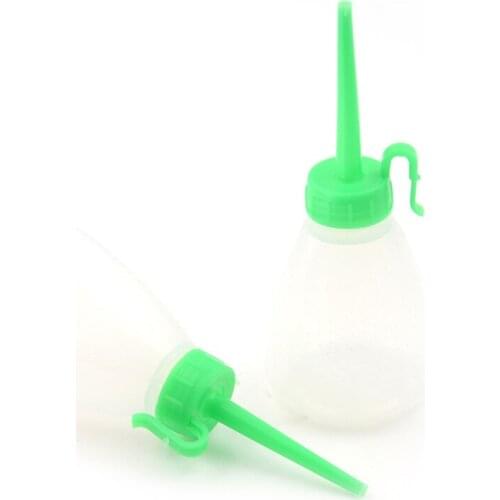 50ML 2pcs Empty Transparent Polyethylene Needle Dispensing Dispenser Bottle for Rosin Solder Flux Paste