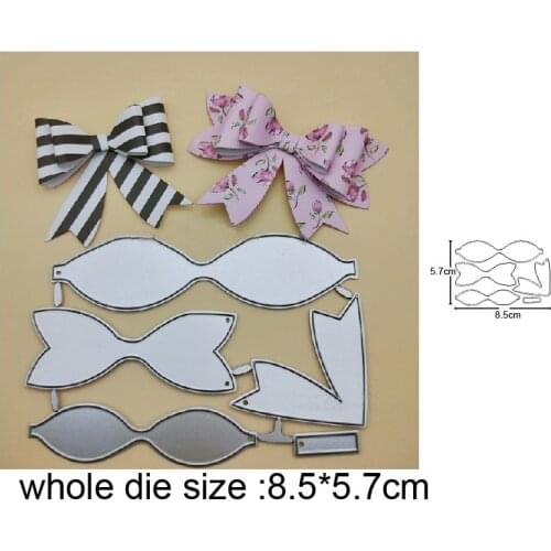 Christmas Bow Metal Cutting Dies For Stamps Scrapbooking Stencils DIY Paper Album Cards Decor Embossing 2021 New