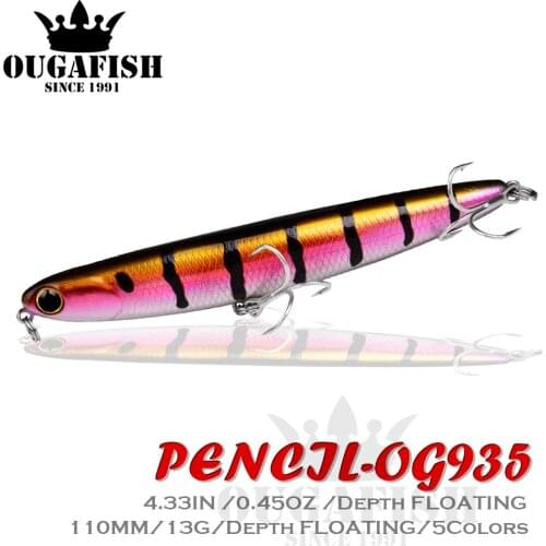 Fishing Accessories Lure Pencil Floating Topwater Baits Weights 13g 110mm Iscas Artificials Popper Bait Pesca Pike Fish Leurre
