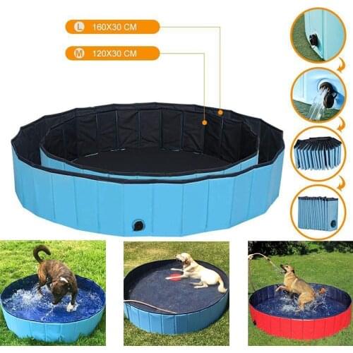 Foldable Dog Swimming Pool Portable Pet Bathing Tub Pool for Dogs Pet Bath Pool Collapsible Dog Bathtub Large Pet Accessories