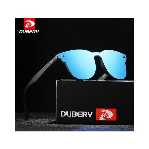 DUBERY NEW Sunglasses Mens Polarized Driving Sport Sun Glasses For Men Women Square Color Mirror Luxury Brand Designer d3002