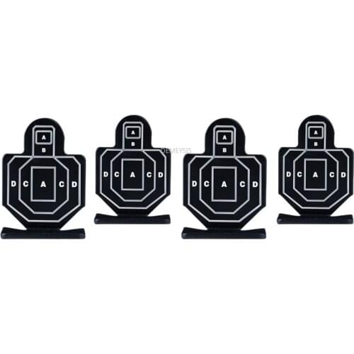 Tactical Training Pistol Target Portable Steel Army Airsoft Shooting Target Set Military Paintball Rifle Gun Combat Target 4PCS