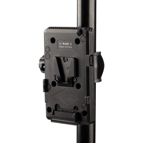 V-Lock Mount Plate BP Battery Back Pack Adapter with Rod Clamp & D-Tap for DSLR Camera Sony Canon BMPCC 4K 6K