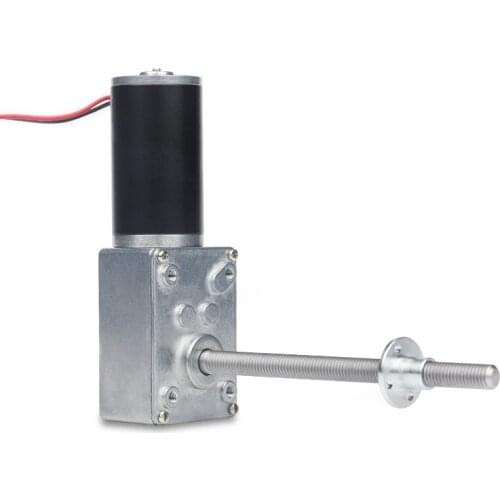 Hugwit 5840-31ZY Worm Gear Motor Screw Motor M8 Screw Shaft 12v24V Self-locking Motor