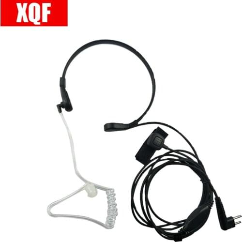 XQF 2 Pin Covert Headset/Earpiece Throat Mic For Motorola GP Series GP68 CP SP CT PRO P XTN CLS Spirit M Series Radio