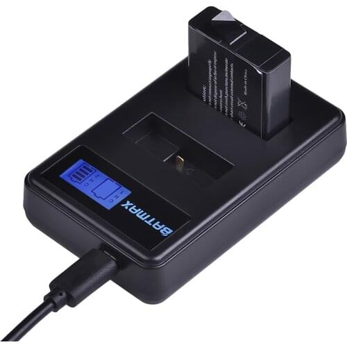 1Pc 1600mAh For Gopro 5 Gopro 8 AHDBT-501 Camera Battery+LCD USB Dual Charger for Gopro hero 5 hero 6 New Gopro7 Action Camera