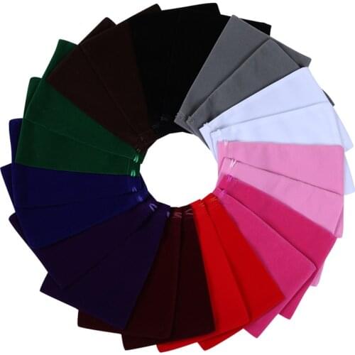 10Pcs Jewelry Velvet Drawstring Bag Gift Packaging Pouches Wedding Party Decoration Eyelashes Makeup Cotton Storage Bags