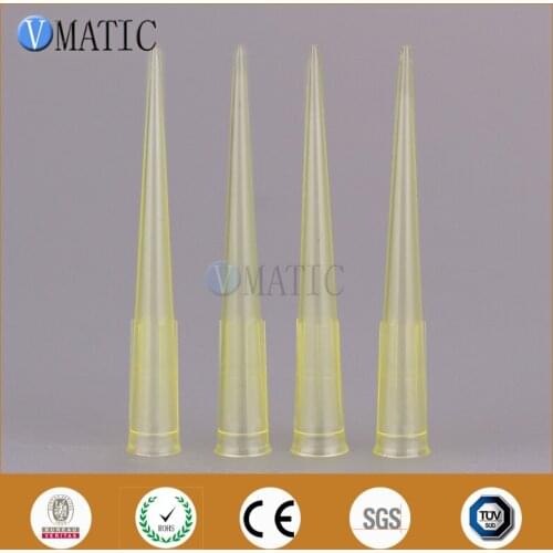 Free Shipping 1000Pcs 200ul 0.2ml Yellow Color Plastic Needle Id 6mm Length 50mm Plastic Dispensing Needle