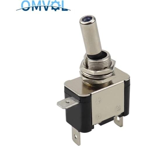 12mm LED Illuminated On/Off Toggle Flick Switch Car Boat 12V 20A 2Pin