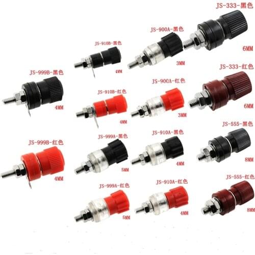 2pcs/lot Copper Posts Terminal Blocks Power Supply Terminals Welding Machine Inverter Post Connector 3MM 4MM 5MM 6MM 8MM