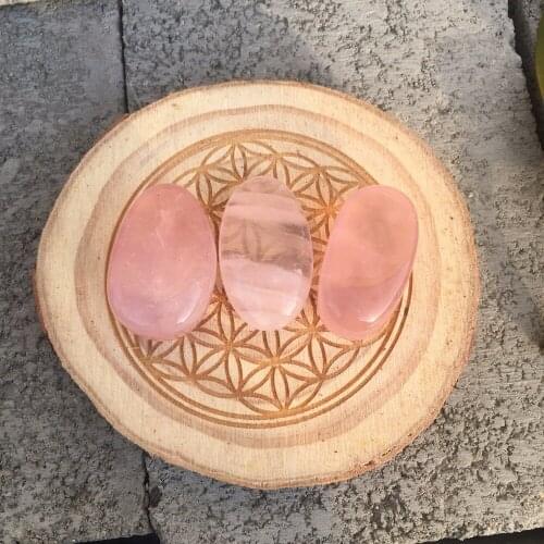 3pcs love stone nice natural pink rose quartz crystal gemstone healing crystals pocket rock to Promote good marriage and love