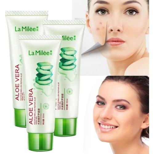 50ml Natural Aloe Vera Gel Acne Treatment Skin Care Facial Cream Wrinkle Removal Moisturizing Anti Acne Repair After Sun