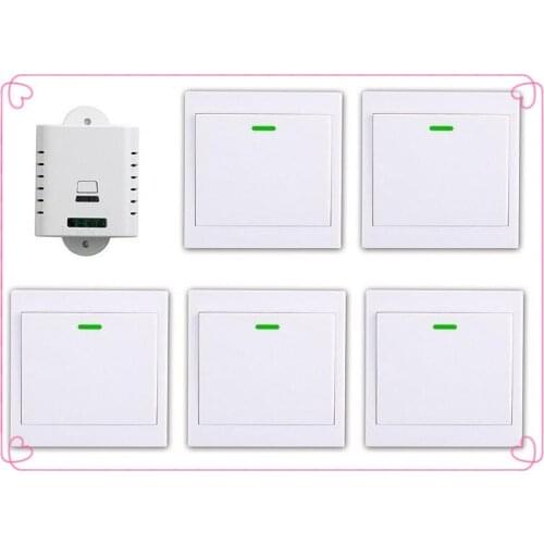 AC85V 110V 220V 240V 1CH Remote Switch Receiver 5*Wall Transmitter Wireless Power Switch 315MHZ Radio Controlled Switch Relay