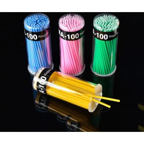 100PCS/Lot Applicators Disposable Eyelash Brushes Swab Eyelash Extension Tools Tube Brushe Individual Eyelashes Removing Tools