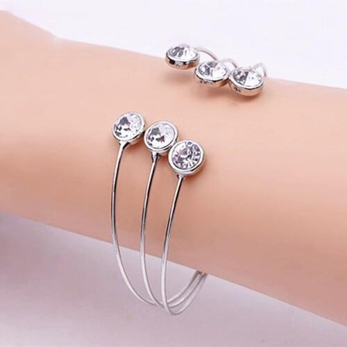 New Sale Silver Plated Open Meteor Crystal Charm Bracelets & Bangles Elegant Mori Jewelry Christmas Gift For Women Girls