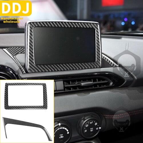 Carbon Fiber Covers For Mazda MX-5 ND Miata 2016-up MX5 Roadster Dashboard GPS Navigation Screen Interior Trim Car Accessories