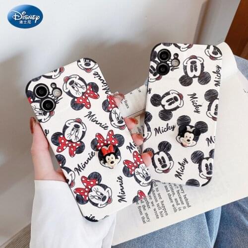 Disney Mickey Mouse Phone Case For iPhone 7/8/ Plus XR XS Max 11 Pro Transparent Back Cover zz0620