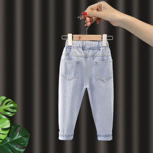 Baby Girl Jeans Patchwork Jeans For Girls Casual Style Jeans Baby Girl Spring Autumn Kid Clothes