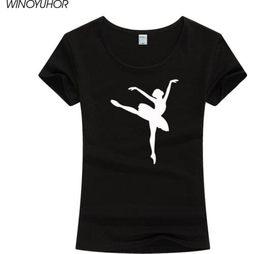 2020 New Summer Women T-shirt Ballet Dancer Printed T Shirt Casual Tops Tee Ballerina Birthday Gift Tshirts Camiseta