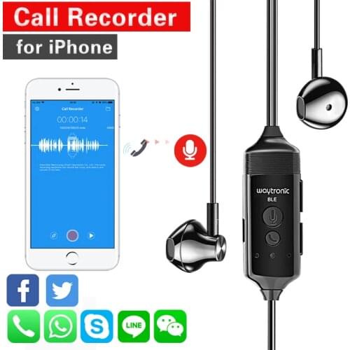 Call Recording Headset Phone Recording Equipment for iPhone Voice Call Social Software Meeting Class Online APP Recording