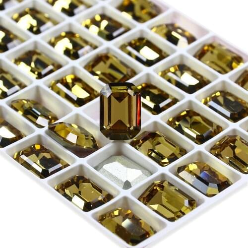 Crystal Rectangle Rhinestone Applique strass Crystal Stones pointback glass rhinestones for nails clothes shoes bags needlework