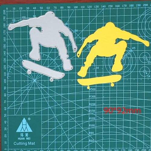 Metal Steel Die Cuts Mold Man skateboarding Craft Cutting Dies Stencils for Scrapbook Paper Card Making DieTemplate 2021 New
