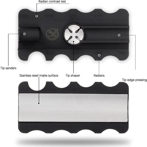 Multifunction 5 in 1 Billiards Accessories Cue Tip Shaper Pool Cue Tip Repair Billiard Cue Tip Shape Tool Tip Polish File