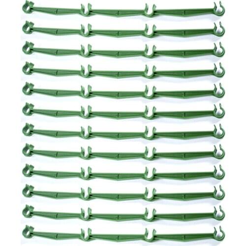 Arms Reusable Plant Connecting Buckle Grid Connector 11/16mm Adjustable Climbing Plants Green 12pcs Expandable Stakes