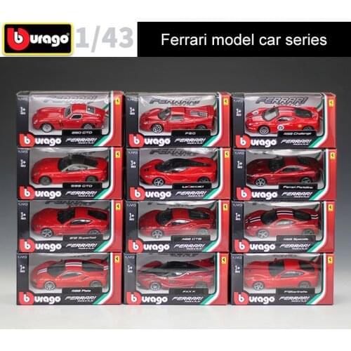 Bburago 1:43 Ferrari Series Alloy Car Model Simulation Alloy Handicraft Die-Casting Car Model Collection Toy Bbedroom Decoration