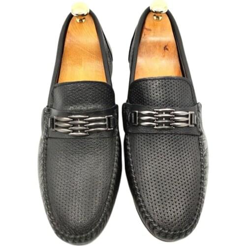 DeepSEA Male Rubber Based Iron Buckles Leather Shoes 2104495