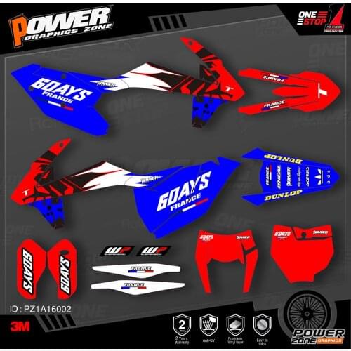 PowerZone Custom Team Graphics Backgrounds Decals 3M Stickers Kit For KTM SX SXF MX 16-18 EXC XCW Enduro 17-19 125 to 500cc 02