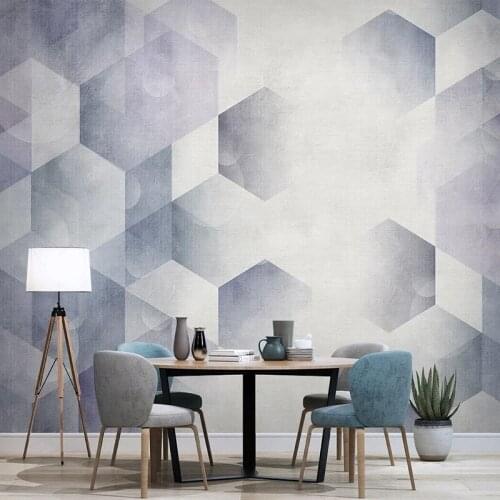 Custom Any Size Mural Wallpaper Nordic Modern Minimalist 3D Stereo Geometric Retro TV Background Wall Mural Papel De Parede 3 D