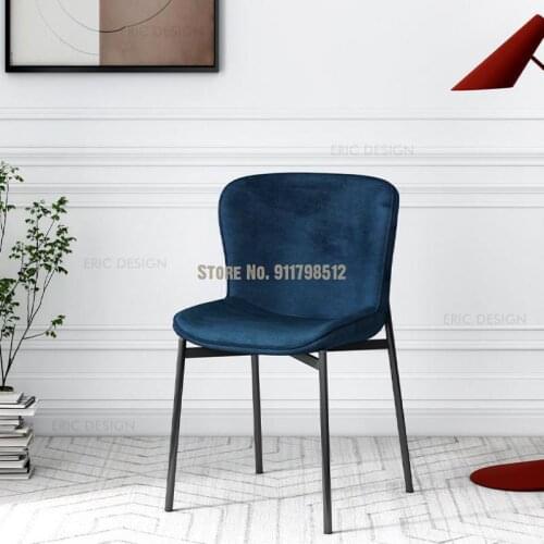 Nordic light luxury dining chair home modern minimalist cloth chair restaurant net red backrest dressing table makeup chair mini