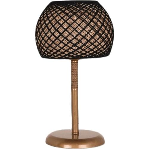 Hmydesign New Sezond Fashion Trend Gift Bedroom Office Living Room Home Table For Decorative Tumbled Vintage Lampshade Gold Black