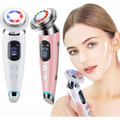Skin Rejuvenation Face Lifting Wrinkles Removal Facial Massager Mesotherapy Electroporation Radio Frequency LED Photon Skin Care
