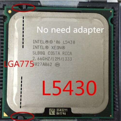 Lntel Xeon L5430 2.66GHz 12M/1333Mhz CPU equal to LGA775 Quad-Core Q8200 Q830000 Q8400 works on mainboard no need adapter)