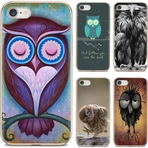 For Huawei Y6 Y5 2019 For Xiaomi Redmi Note 4 5 6 7 8 Pro Mi A1 A2 A3 6X 5X 7A Cartoon sleepy owl Silicone Phone Case Cover