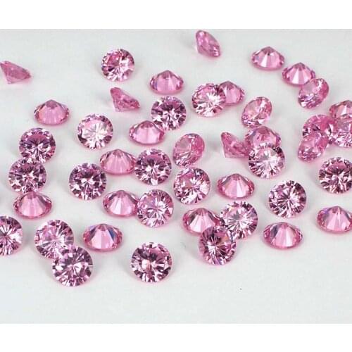 Light Pink Color Cubic Zirconia Stones Round Pointback New Design Beads 3D Nail Art Decorations 4-18mm Supplies For Jewely DIY